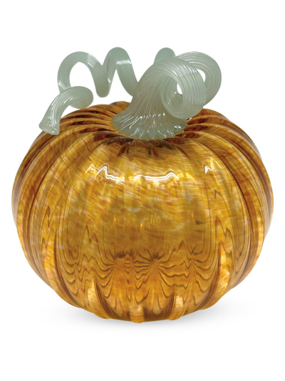Mariposa Studio Glass Pumpkin In Amber