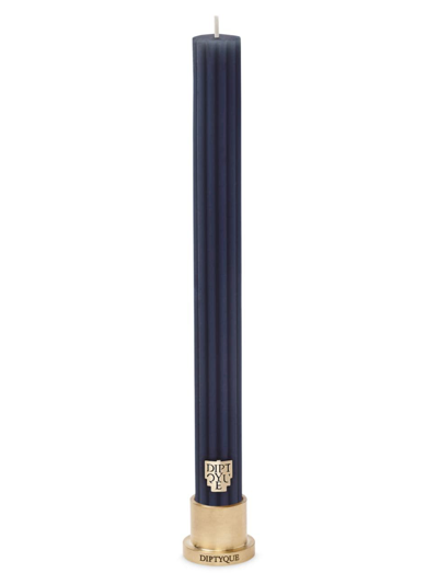 Diptyque Baies Scented Ribbed Tapered Candle In No Colour