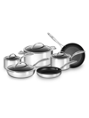 Scanpan Haptiq Ten-piece Cookware Set In Metallic