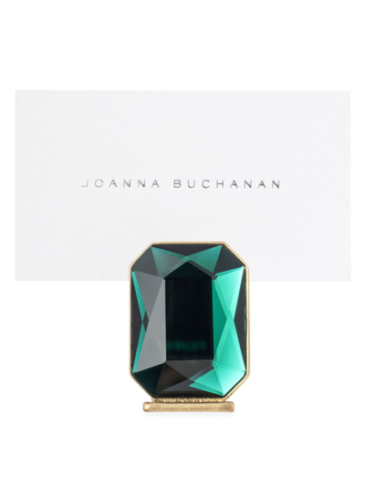 Joanna Buchanan Single Gem Placecard Holders, Set Of 2 In Emerald