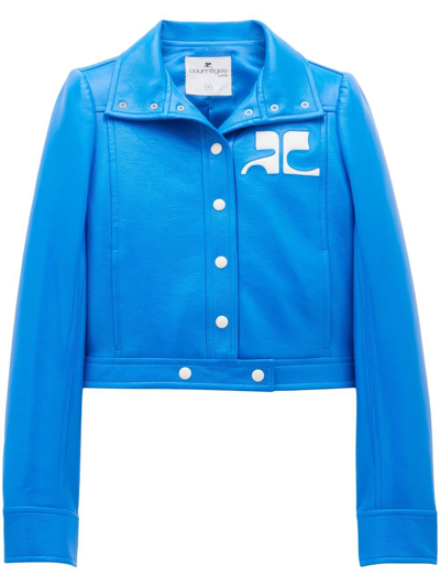 Courrèges Re-edition Vinyl Jacket In Blue