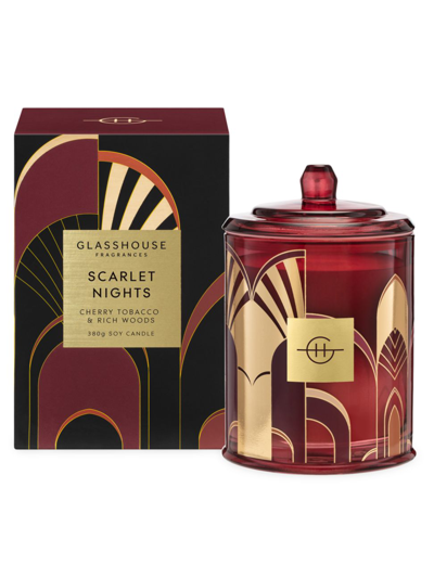 Glasshouse Fragrances Scarlet Nights Cherry Tobacco & Rich Woods Candle