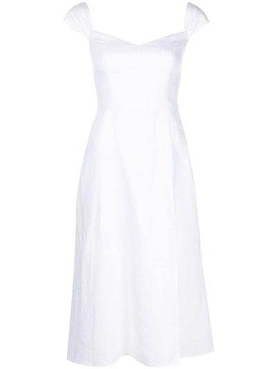 Reformation Bridgton Linen Dress In White | ModeSens