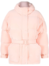 Ienki Ienki Michlin Quilted Polished Shell Hooded Down Jacket In Pink