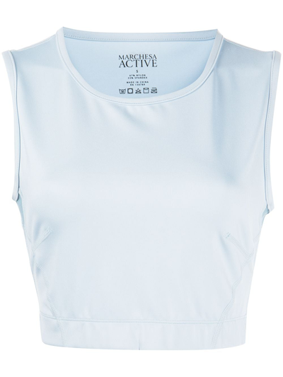 Marchesa Notte Ava Sports Bra In Blue