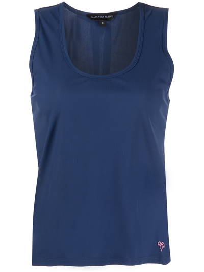 Marchesa Helene Active Tank Top In Blue