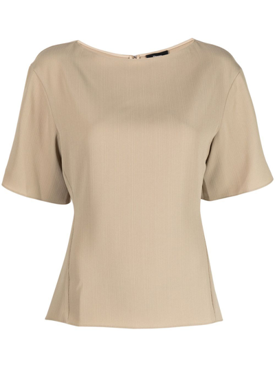 Theory Short-sleeve Top In Brown