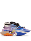 Balmain Unicorn Low-top Trainers In Neoprene And Leather In Blue