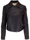 Vince Classic Leather Jacket In Black