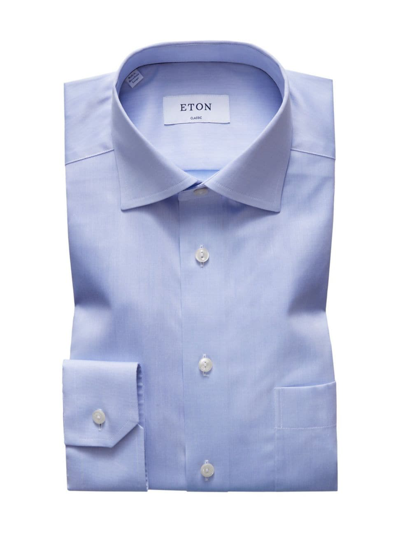 Eton Men's Classic-fit Twill Dress Shirt In Blue