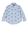 Polo Ralph Lauren Printed Cotton Shirt In Blue