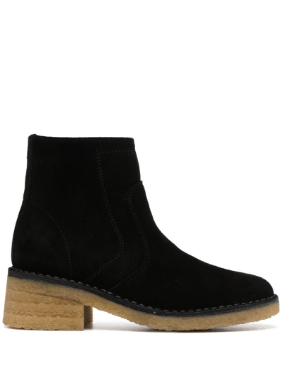 A.p.c. Ariette Ankle Boots In Black