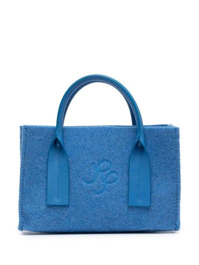 Rejina Pyo Mini Monogram Tote Bag In Blue