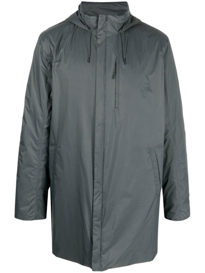 Rains Zip-up Hooded Raincoat In Grey
