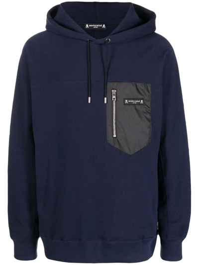 Mastermind Japan Logo-print Drawstring Hoodie In Blue