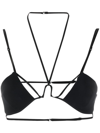 Nensi Dojaka Stretch Gabardine Angular Bra In Black