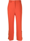 Alberto Biani Cropped Tailored Trousers In Orange