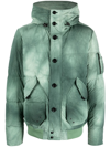 BELSTAFF ABSTRACT-PRINT HOODED PADDED COAT