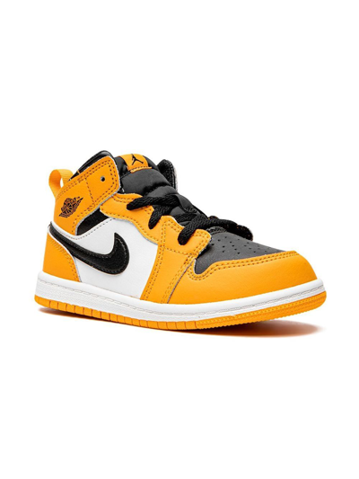 Jordan Babies' Air  1 Mid Sneaker In Taxi/black/white