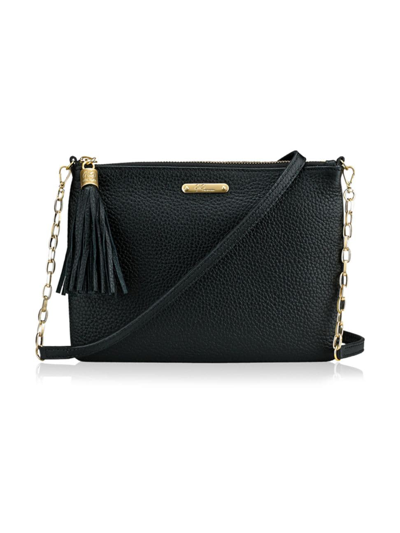 Gigi New York Chelsea Leather Crossbody Bag In Black