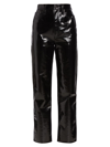 Agolde Women's 90s Leather Pinched-waist Pants In Black