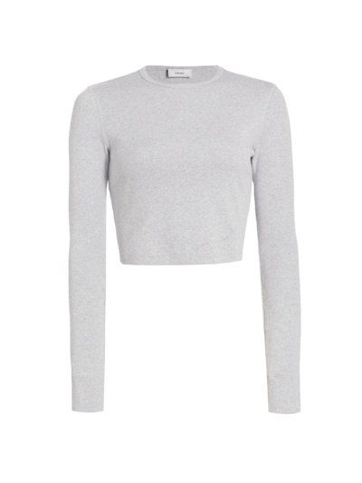 Wardrobe.nyc Gray Hailey Bieber Edition Hb Long Sleeve T-shirt In Grey Marl