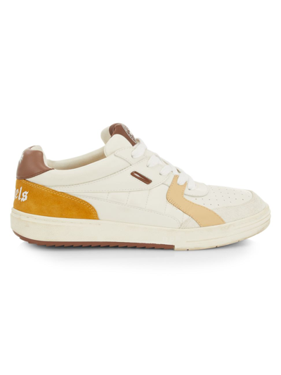 Palm Angels Palm University Low-top Sneakers In Beige Brown