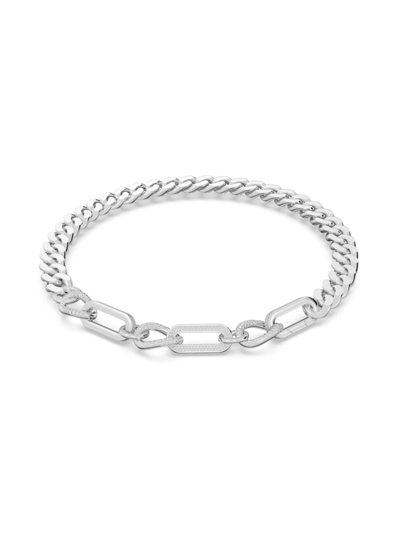 Swarovski Women's Dextera Rhodium-plated & Crystal Mixed Link Necklace