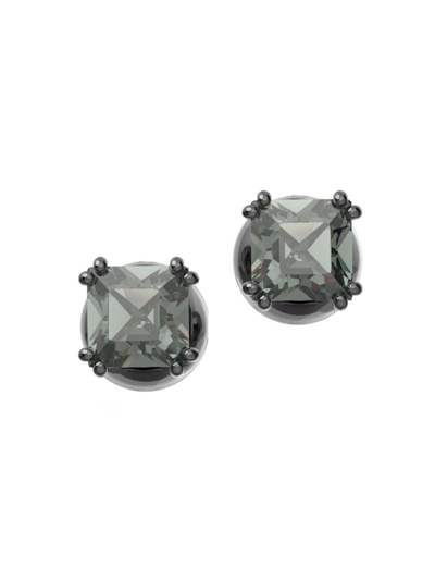 Swarovski Women's Millenia Ruthenium-plated & Crystal Stud Earrings In Grey