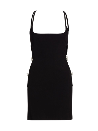 Mach&mach Black Viscose Mini Dress