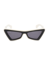 Off-white Artemisia Cat-eye Acetate Sunglasses In Multi,smoke