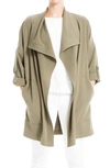 Maxstudio Drape Collared Jacket In Sage