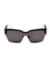 Dior Club Rectangular Shield Sunglasses In Grey Smoke