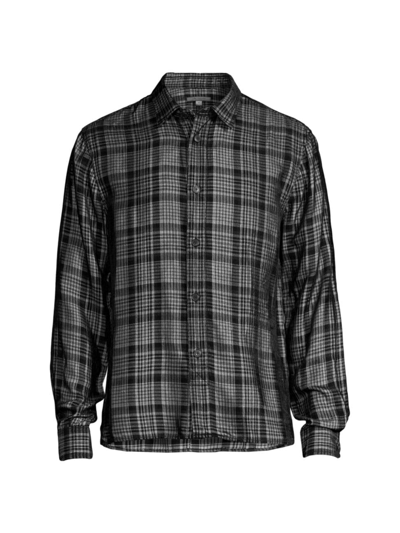John Varvatos Men's Vinton Long-sleeve Overshirt In Black