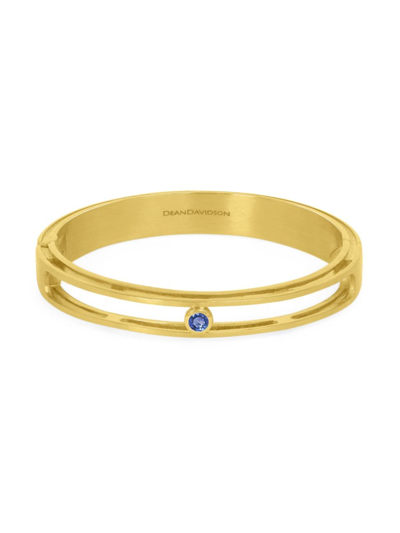 Dean Davidson Women's Signet 22k Gold-plated Tanzanite Pedestal Bangle In Labradorite/ Gold