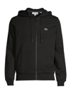 Lacoste Zip Hoodie In Black