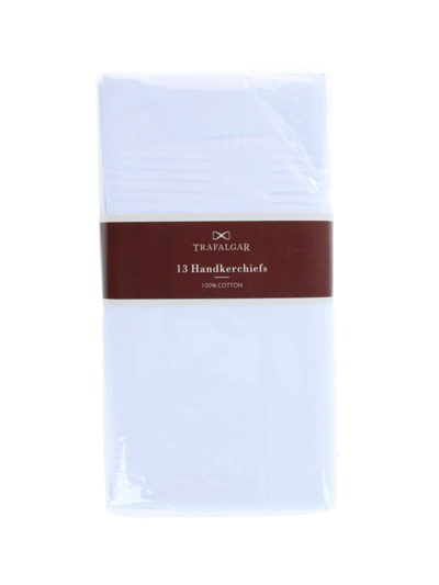 Trafalgar Men's Baker's Dozen Cotton Handkerchiefs (13 Pack) In White