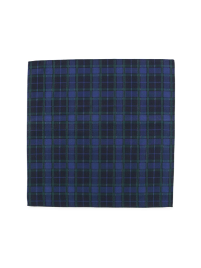 Trafalgar Men's Holiday Ives Plaid Pocket Square In Green
