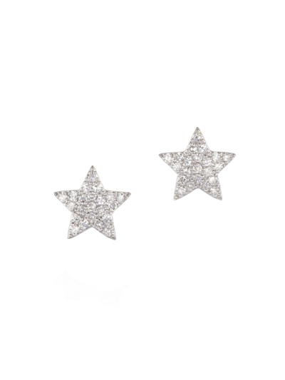 Phillips House Diamond Mini Star Infinity Earrings In Yellow Gold