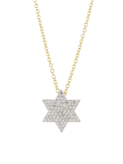 Phillips House Women's Affair Infinity Star Of David 14k Yellow Gold & 0.40 Tcw Diamond Pendant Necklace