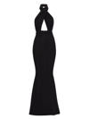 MICHAEL COSTELLO COLLECTION WOMEN'S KYLE SPECKLED HALTER MERMAID GOWN