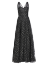 AMSALE WOMEN'S SEQUINED A-LINE TULLE GOWN