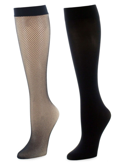 Natori Women's 2-piece Trouser Socks In Black