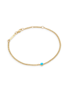 ZOË CHICCO WOMEN'S 14K YELLOW GOLD & TURQUOISE CURB CHAIN BRACELET