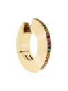 CHARMS COMPANY WOMEN'S SPIN ME ROUND 14K YELLOW GOLD & RAINBOW SAPPHIRE SINGLE HOOP EARRING