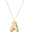 Charms Company Women's Initials 14k Yellow Gold & Sapphire 3d Pendant Necklace In Initial A