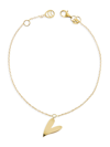 CHARMS COMPANY WOMEN'S BE MINE 14K YELLOW GOLD HEART CHARM BRACELET