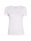 Another Tomorrow Women's Cotton Crewneck T-shirt In White