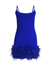 Line & Dot Women's Louisa Feather-trim Minidress In Cobalt Blue
