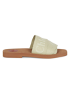 Chloé Woody Flat Mule In Hazy Green
